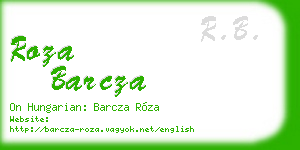 roza barcza business card