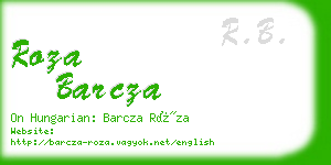 roza barcza business card